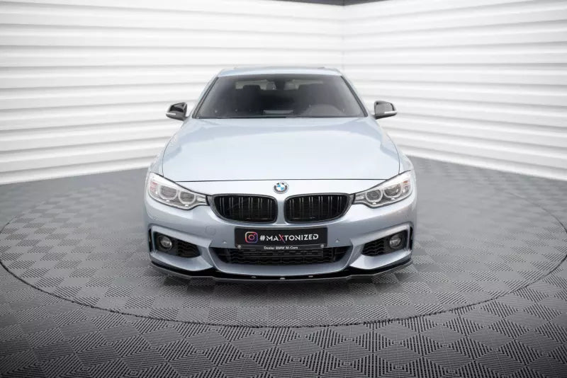Maxton Design Frontlippe V.1 für BMW 4er M-Paket F32 / F33 / F36 (2013-2020) Hochglanz schwarz – Ansicht 2