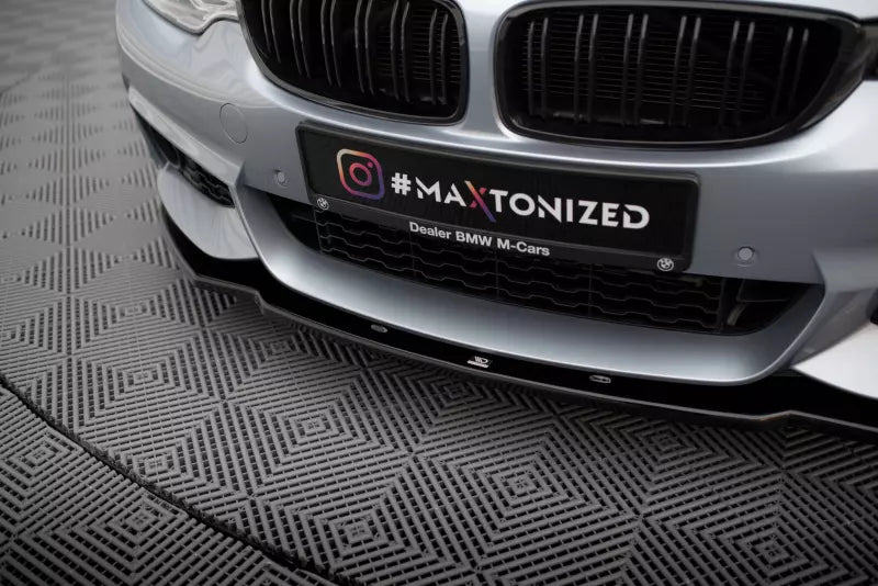 Maxton Design Frontlippe V.1 für BMW 4er M-Paket F32 / F33 / F36 (2013-2020) Hochglanz schwarz – Ansicht 3