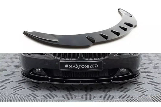 Maxton Design Frontlippe V.1 für BMW 6er E63 / E64 vor Facelift Hochglanz schwarz – Ansicht 1