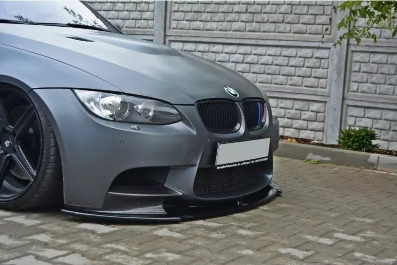 Maxton Design Frontlippe für BMW M3 E92 / E93 vor Facelift M Performance Hochglanz schwarz – Ansicht 1