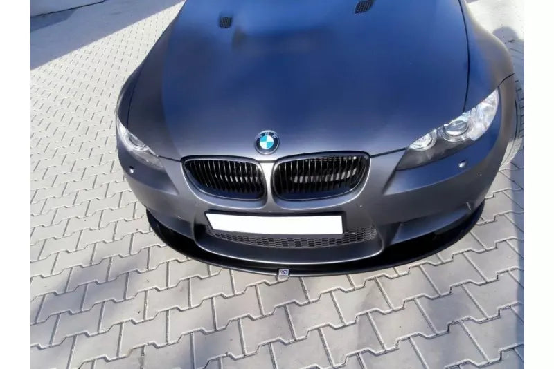 Maxton Design Frontlippe für BMW M3 E92 / E93 vor Facelift Hochglanz schwarz – Ansicht 1
