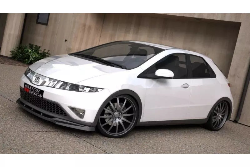 Maxton Design Frontlippe für Civic VIII Mk8 vor Facelift Hochglanz schwarz – Ansicht 1