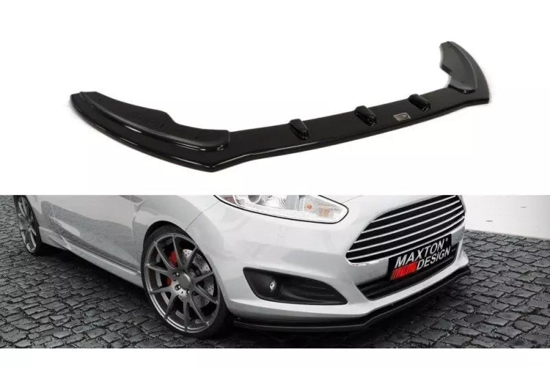 Maxton Design Frontlippe für Fiesta Mk7 Facelift 2013-2016 Hochglanz schwarz – Ansicht 1