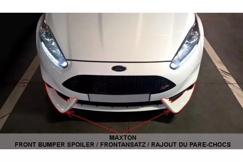 Maxton Design Frontlippe für Fiesta ST Mk7 Facelift 2013-2016 (Mit Maxton Frontansatz) Hochglanz schwarz – Ansicht 2