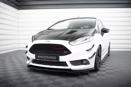 Maxton Design Frontlippe V.1 für Fiesta ST Mk7 Facelift 2013-2016 Hochglanz schwarz – Ansicht 1