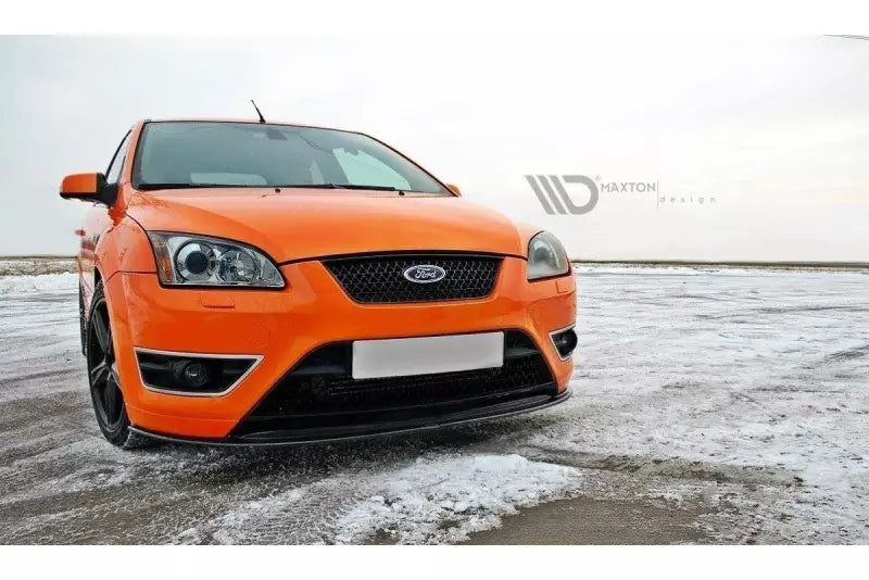 Maxton Design Frontlippe V.2 für Ford Focus ST Mk2 vor Facelift Hochglanz schwarz – Ansicht 1