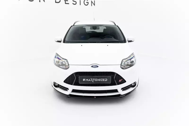 Maxton Design Frontlippe für Ford Focus ST Mk3 (Cupra) vor Facelift Hochglanz schwarz – Ansicht 2