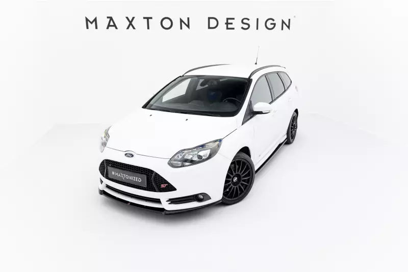 Maxton Design Frontlippe für Ford Focus ST Mk3 (Cupra) vor Facelift Hochglanz schwarz – Ansicht 3