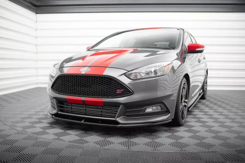 Maxton Design Frontlippe für Ford Focus ST Mk3 Cupra Facelift Hochglanz schwarz – Ansicht 1