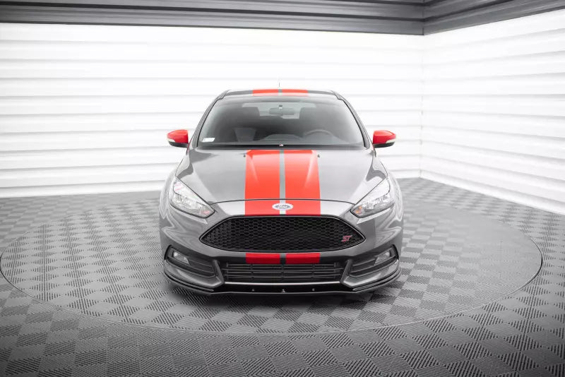 Maxton Design Frontlippe V.1 für Ford Focus ST Mk3 Facelift Hochglanz schwarz – Ansicht 2