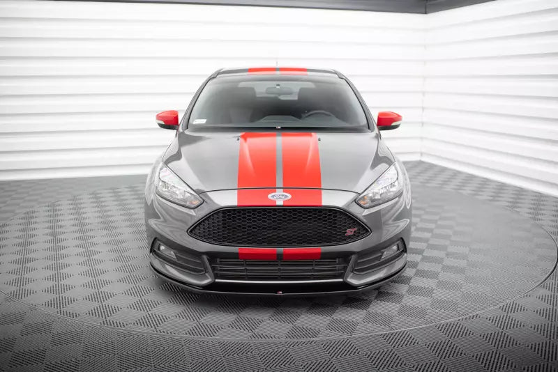 Maxton Design Frontlippe V.2 für Ford Focus ST Mk3 Facelift Hochglanz schwarz – Ansicht 2