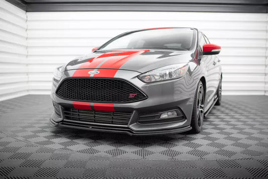 Maxton Design Frontlippe V.3 für Ford Focus ST Mk3 Facelift Hochglanz schwarz – Ansicht 1
