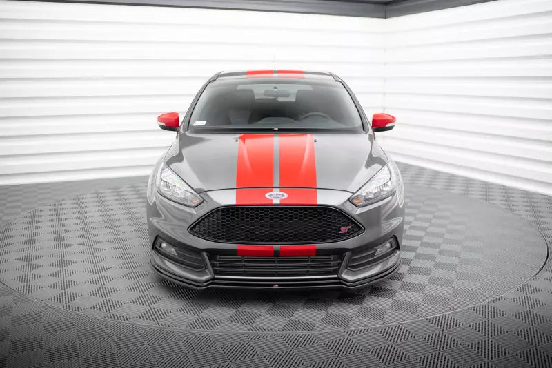 Maxton Design Frontlippe V.3 für Ford Focus ST Mk3 Facelift Hochglanz schwarz – Ansicht 2