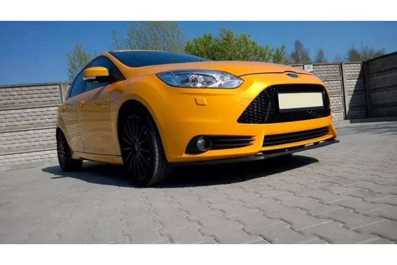 Maxton Design Frontlippe V.1 für Ford Focus ST Mk3 vor Facelift Hochglanz schwarz – Ansicht 3
