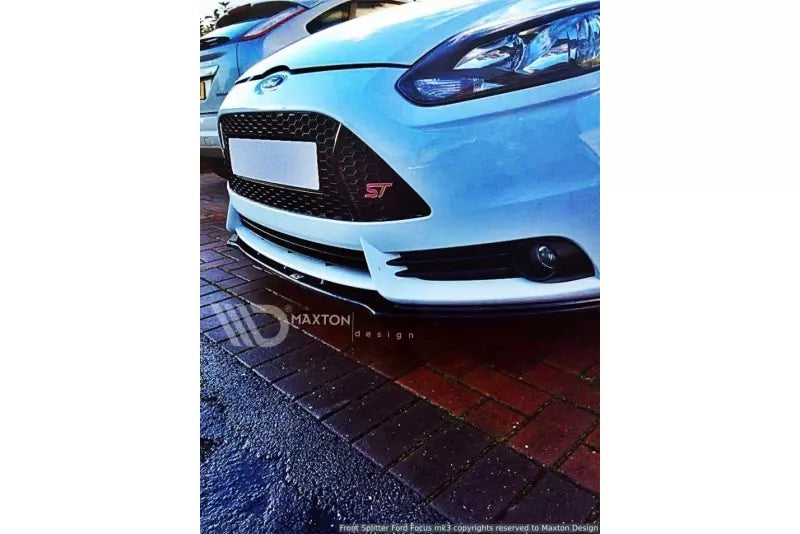 Maxton Design Frontlippe V.1 für Ford Focus ST Mk3 vor Facelift Hochglanz schwarz – Ansicht 4