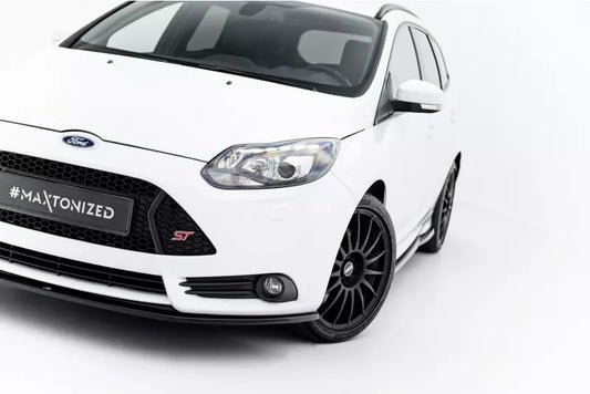 Maxton Design Frontlippe V.2 für Ford Focus ST Mk3 vor Facelift Hochglanz schwarz – Ansicht 1