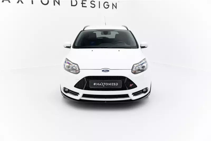 Maxton Design Frontlippe V.2 für Ford Focus ST Mk3 vor Facelift Hochglanz schwarz – Ansicht 2