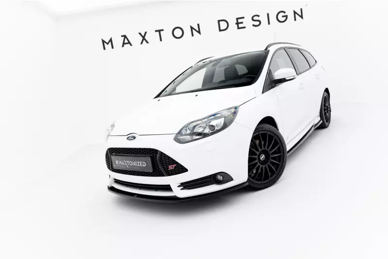 Maxton Design Frontlippe V.2 für Ford Focus ST Mk3 vor Facelift Hochglanz schwarz – Ansicht 4
