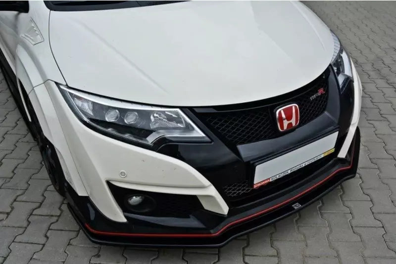 Maxton Design Frontlippe V.1 für Honda Civic IX Mk9 Type R Hochglanz schwarz – Ansicht 1