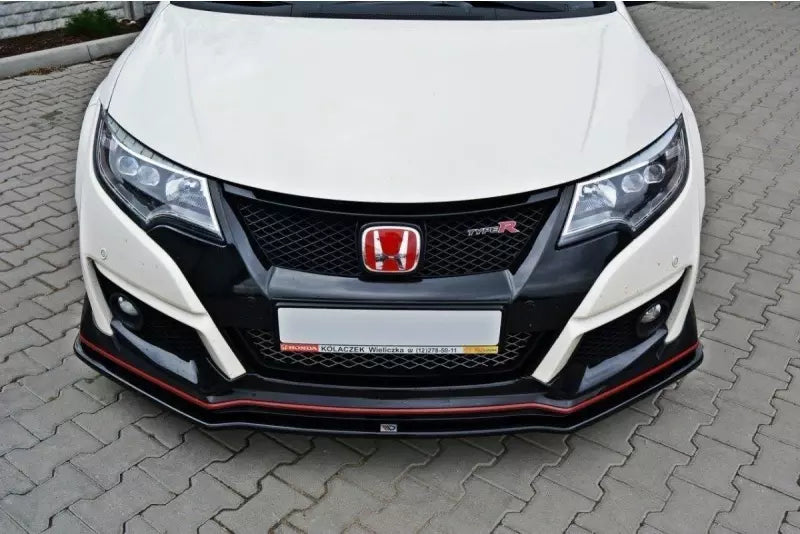 Maxton Design Frontlippe V.1 für Honda Civic IX Mk9 Type R Hochglanz schwarz – Ansicht 2