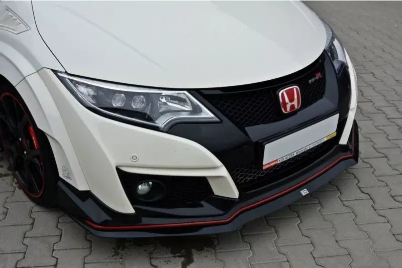 Maxton Design Frontlippe V.2 für Honda Civic IX Mk9 Type R Hochglanz schwarz – Ansicht 1