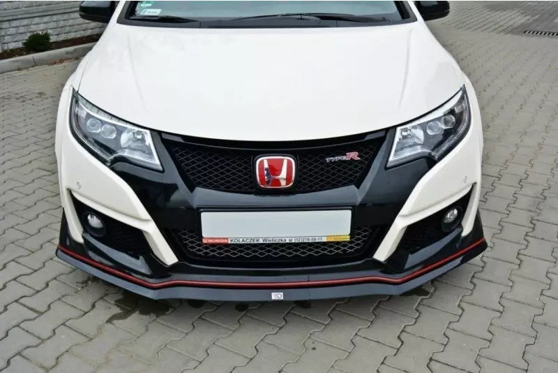 Maxton Design Frontlippe V.2 für Honda Civic IX Mk9 Type R Hochglanz schwarz – Ansicht 2