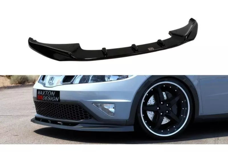 Maxton Design Frontlippe für Honda Civic VIII Mk8 Facelift Hochglanz schwarz – Ansicht 1