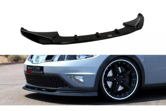 Maxton Design Frontlippe für Honda Civic VIII Mk8 Facelift Hochglanz schwarz – Ansicht 1