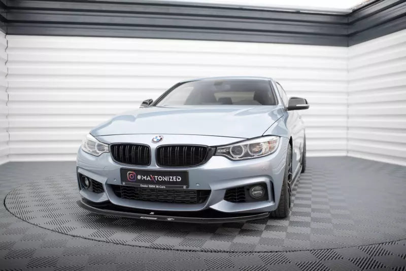 Maxton Design Hybrid Frontlippe für BMW 4er F32 F33 F36 M-Paket Hochglanz schwarz – Ansicht 1