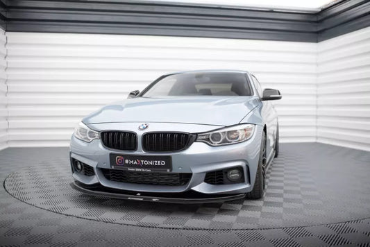 Maxton Design Hybrid Frontlippe für BMW 4er F32 F33 F36 M-Paket Hochglanz schwarz – Ansicht 1