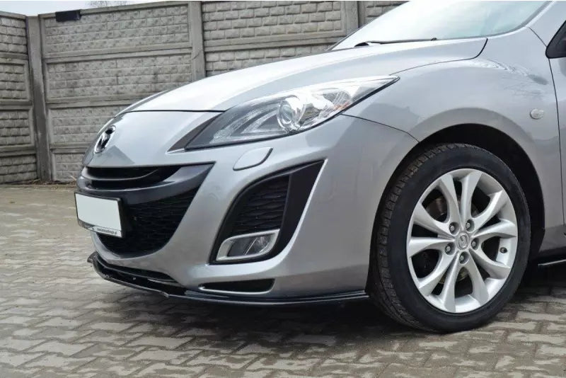 Maxton Design Frontlippe für Mazda 3 Mk2 Sport vor Facelift Hochglanz schwarz – Ansicht 1