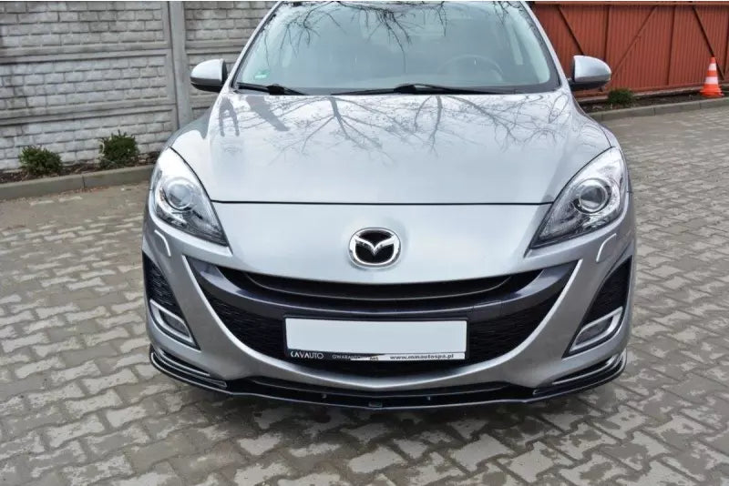 Maxton Design Frontlippe für Mazda 3 Mk2 Sport vor Facelift Hochglanz schwarz – Ansicht 2