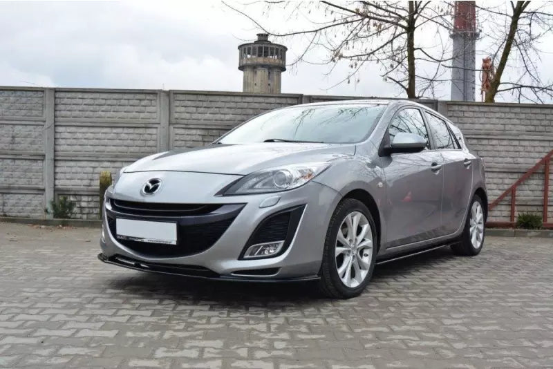 Maxton Design Frontlippe für Mazda 3 Mk2 Sport vor Facelift Hochglanz schwarz – Ansicht 3