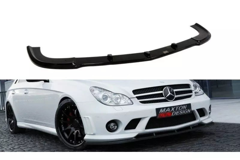 Maxton Design Frontlippe für Mercedes CLS C219 AMG Look Hochglanz schwarz – Ansicht 1