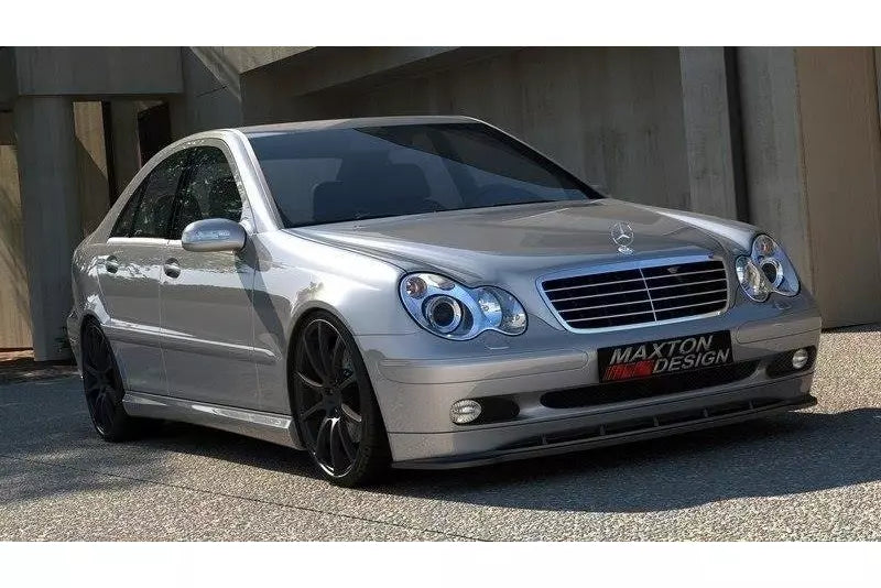 Maxton Design Frontlippe für Mercedes C-Klasse W203 2000-2004 Hochglanz schwarz – Ansicht 1