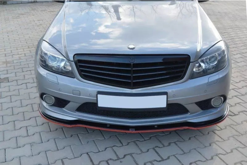 Maxton Design Frontlippe für Mercedes C-Klasse W204 AMG-Line 2007-2010 Hochglanz schwarz – Ansicht 2