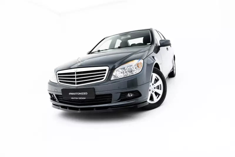 Maxton Design Frontlippe für Mercedes C-Klasse W204 2007-2010 Hochglanz schwarz – Ansicht 1