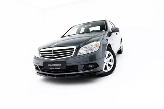 Maxton Design Frontlippe für Mercedes C-Klasse W204 2007-2010 Hochglanz schwarz – Ansicht 1