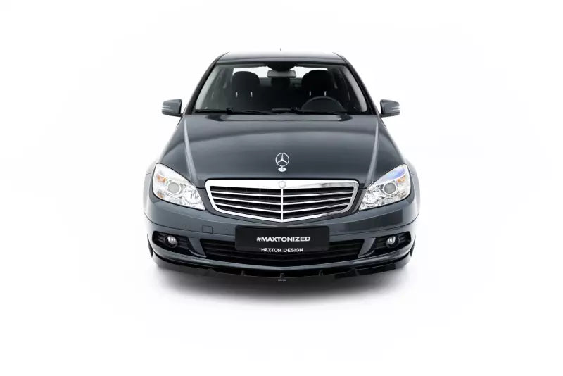 Maxton Design Frontlippe für Mercedes C-Klasse W204 2007-2010 Hochglanz schwarz – Ansicht 2