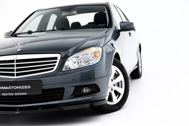 Maxton Design Frontlippe für Mercedes C-Klasse W204 2007-2010 Hochglanz schwarz – Ansicht 4