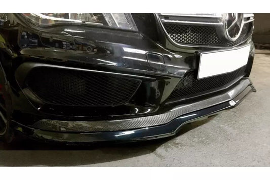 Maxton Design Frontlippe V.1 für Mercedes CLA 45 AMG C117 vor Facelift Hochglanz schwarz – Ansicht 1