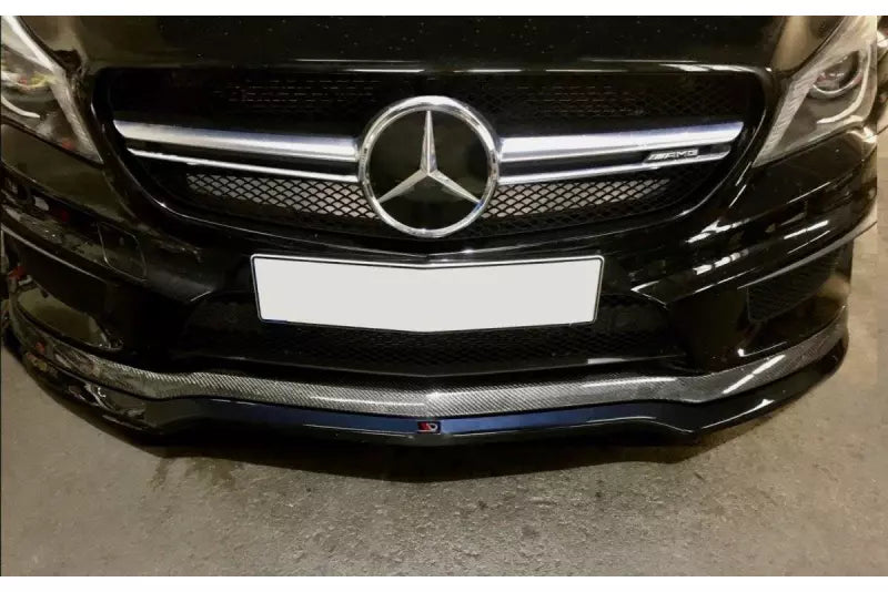 Maxton Design Frontlippe V.1 für Mercedes CLA 45 AMG C117 vor Facelift Hochglanz schwarz – Ansicht 2