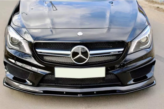 Maxton Design Frontlippe V.2 für Mercedes CLA 45 AMG C117 vor Facelift Hochglanz schwarz – Ansicht 1