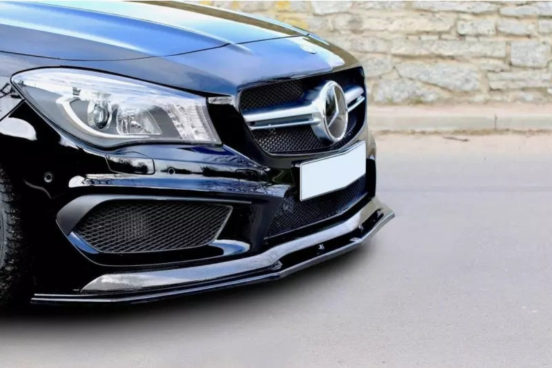 Maxton Design Frontlippe V.2 für Mercedes CLA 45 AMG C117 vor Facelift Hochglanz schwarz – Ansicht 2