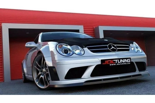Maxton Design Frontlippe für Mercedes CLK W209 (für ME-CLK-209-BLACK-F1 Stoßstange) Hochglanz schwarz – Ansicht 1