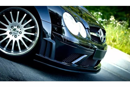 Maxton Design Frontlippe für Mercedes CLK W209 BLACK (SL Black Series Look) Hochglanz schwarz – Ansicht 1