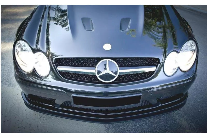 Maxton Design Frontlippe für Mercedes CLK W209 BLACK (SL Black Series Look) Hochglanz schwarz – Ansicht 3