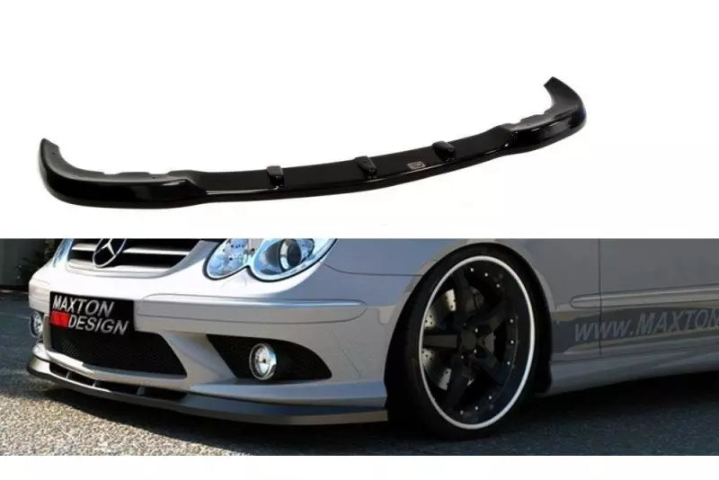 Maxton Design Frontlippe für Mercedes CLK W209 für AMG Hochglanz schwarz – Ansicht 1