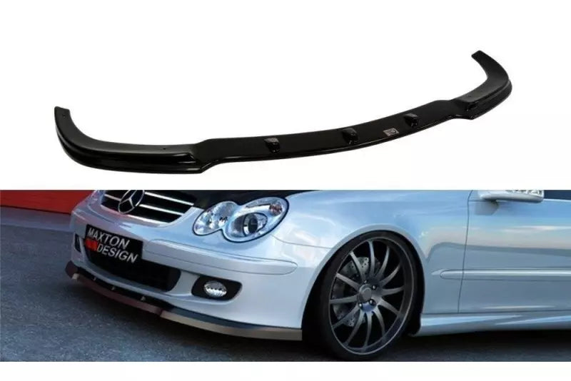 Maxton Design Frontlippe für Mercedes CLK W209 Facelift Serie Hochglanz schwarz – Ansicht 1
