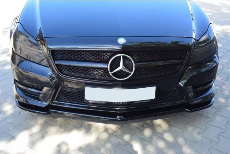 Maxton Design Frontlippe für Mercedes CLS C218 AMG-Line Hochglanz schwarz – Ansicht 2